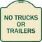 Signmission No Trucks or Trailers Heavy-Gauge Aluminum Architectural Sign, 18" H, TG-1818-23556 A-DES-TG-1818-23556 - alternate 1
